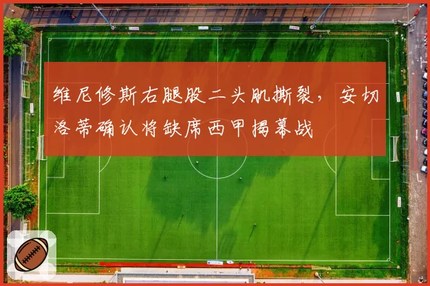 维尼修斯右腿股二头肌撕裂,安切洛蒂确认将缺席西甲揭幕战